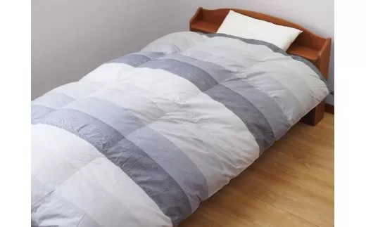 羽毛布団 [シングル] グレー 本掛けふとん ホワイトダック ダウン90% 1.3kg入 R＆B GY [1908]