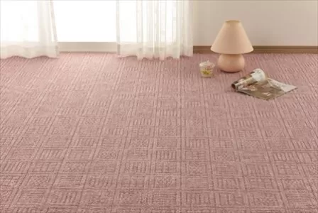 日本製 カーペット 長方形 10帖 約352×440cm ローズ 1枚 600017390型 [3844]