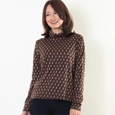 【限定100着】レディース ブーツ柄 くしゅ衿長袖 プルオーバー(Mサイズ) [0325]