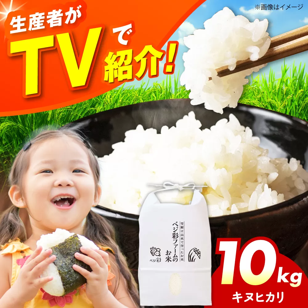 令和7年産 新米 キヌヒカリ 10キロ きぬひかり 新米 米 お米 白米 コメ おこめ 10kg 大阪府高槻市/ベジ彩ファーム [AOEJ010]
