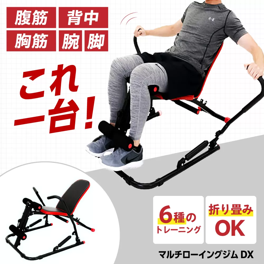 マルチローイングジムDX/EXG244R 健康 運動 ダイエット 家庭用 ベンチプレス 大阪府高槻市/アルインコ[AOAB063]
