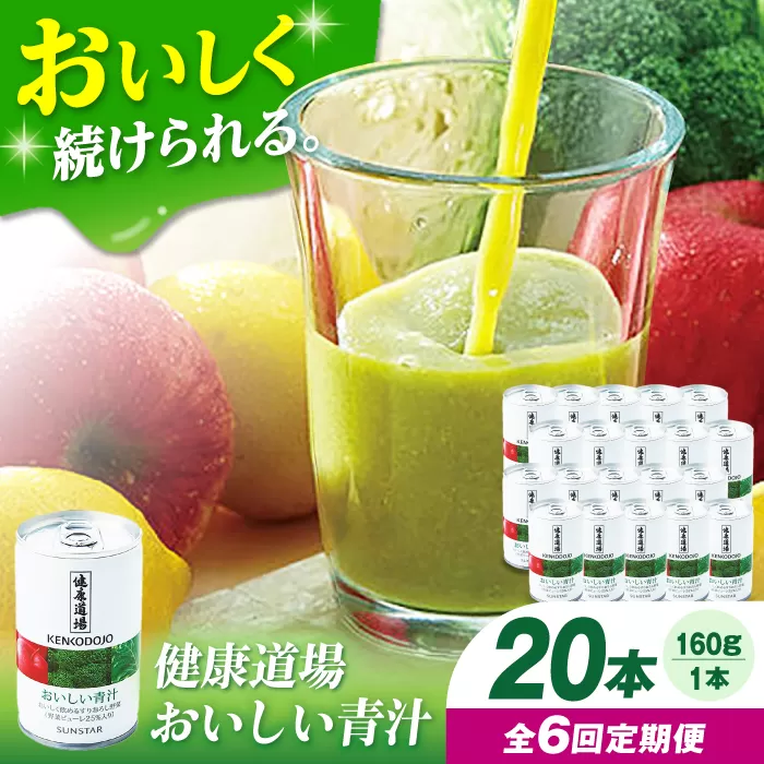 【定期便6回】健康道場　おいしい青汁10本セット×２ 青汁 健康食品 健康飲料 野菜ジュース まとめ買い 大阪府高槻市/サンスター[AOAD008]