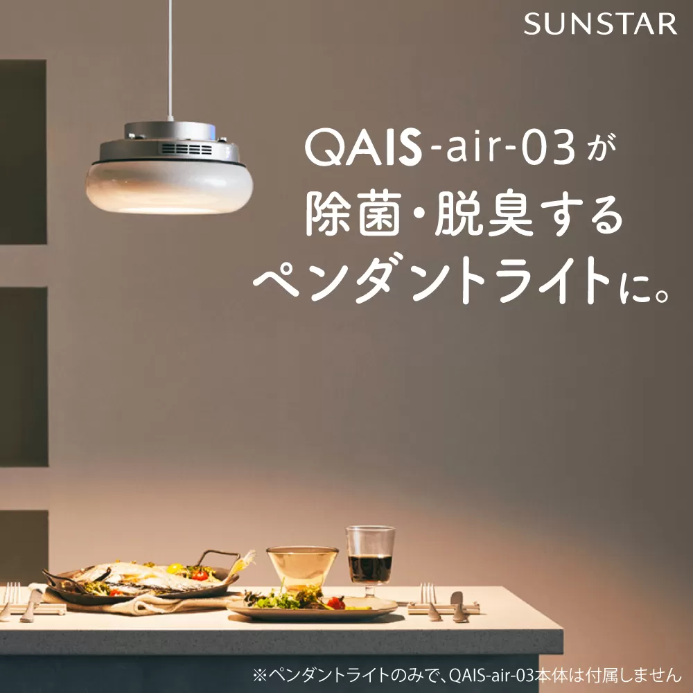 QAIS -air- 03 専用ペンダントライト[Pendant Light] 単品(本体は別売り) 除菌 脱臭 消臭 空気清浄機 照明 大阪府高槻市/サンスター技研株式会社[AOAF003]