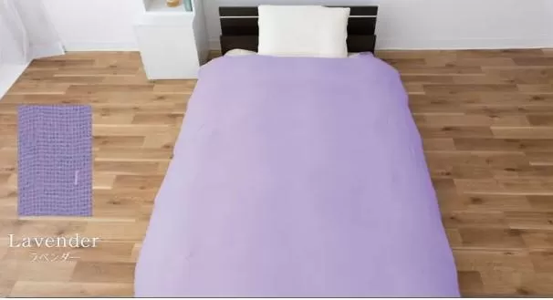 日本製「和晒し」ダブルガーゼ掛け布団カバー（ラベンダー）ダブルサイズ
