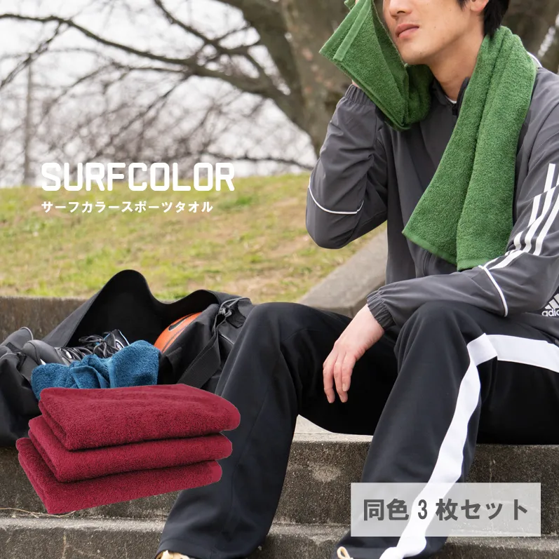 【スピード発送】コンパクトバスタオル エンジ3枚 G2078