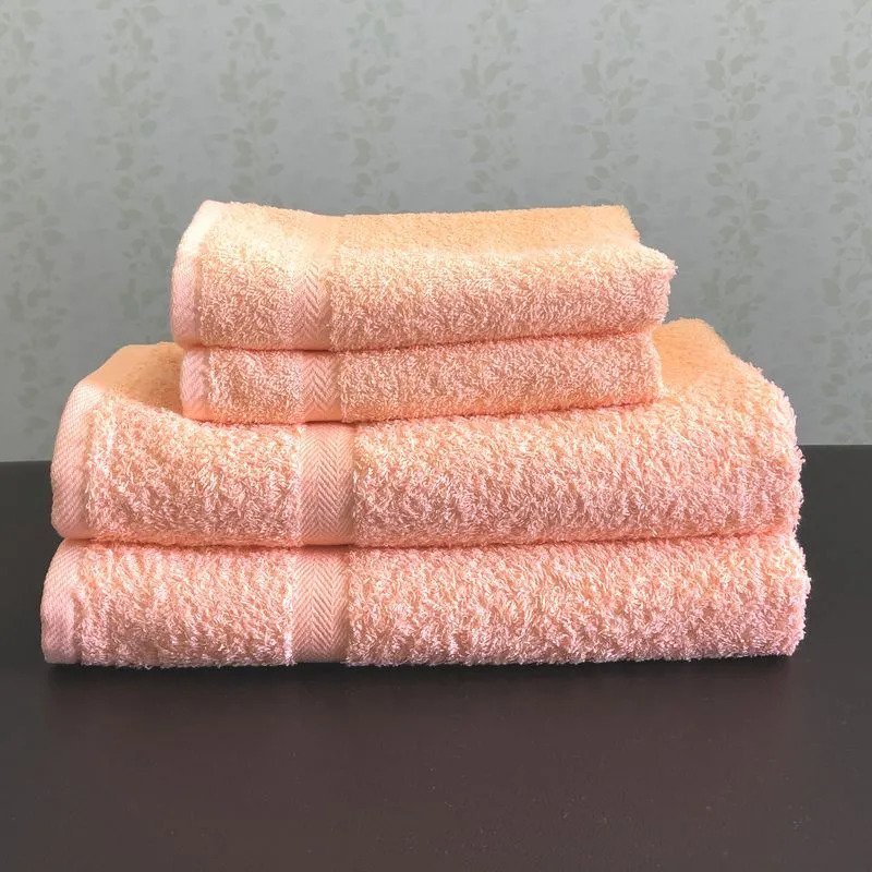 泉州タオルＪＯＹバス＆フェイス４枚セット（パンプキン）【泉州タオル 国産 吸水 普段使い 無地 シンプル 日用品 家族 ファミリー】 099H3650