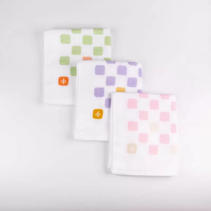 【スピード発送】JAPAN madeガーゼタオル 3枚セット(市松)【泉州タオル 国産 吸水 普段使い シンプル 日用品】 099H332