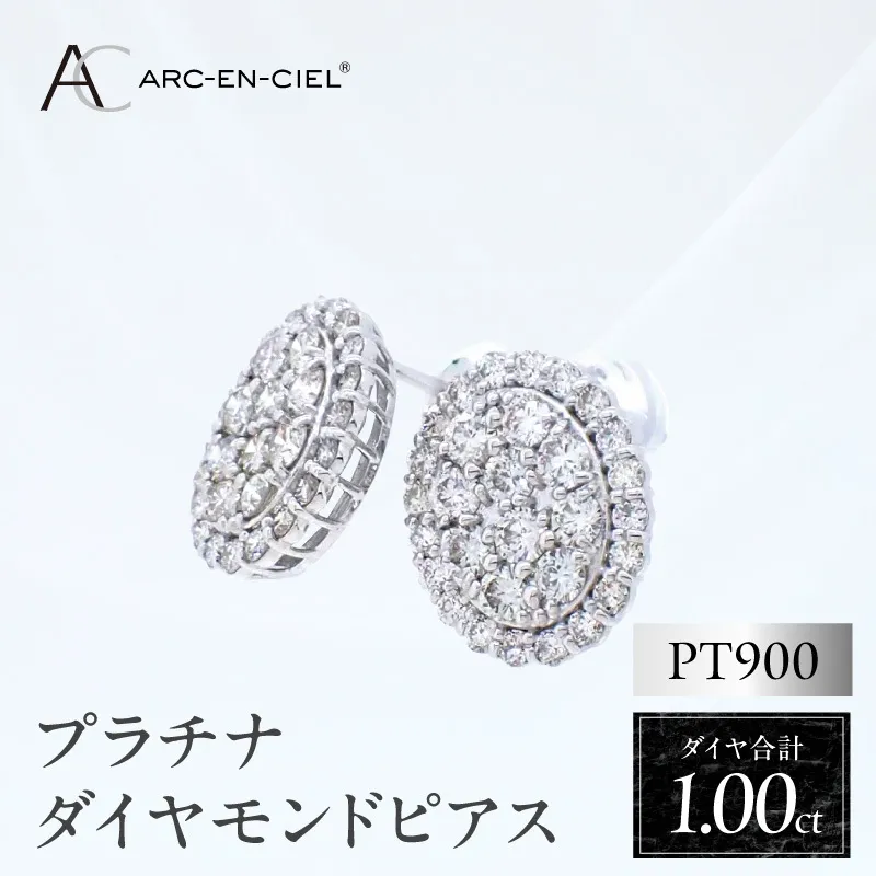 ARC-EN-CIEL プラチナ ダイヤピアス（計 1.0ct）【鑑別書付き ジュエリー プレゼント ギフト ファッション アクセサリー 贈り物 贈答 お祝い 記念日】 J022-4