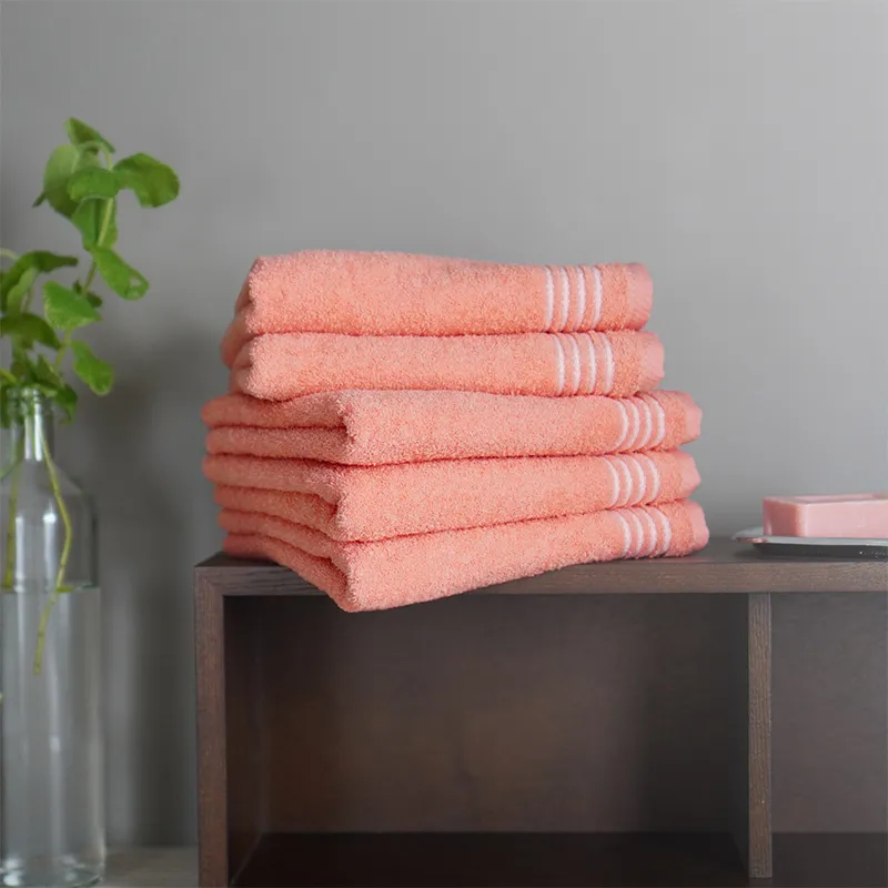 シルキータッチ フェイスタオル ピンク5枚 G2055