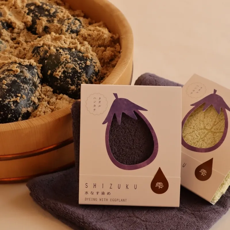 【先行予約】水なす浅漬け5個と水なす染め泉州タオルセット【新鮮 野菜 泉佐野産 茄子 やさい 高評価 数量限定】 020C312