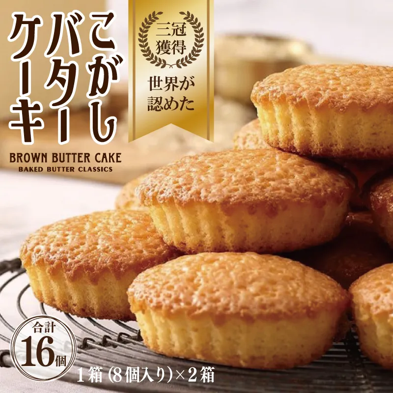 【明治25年創業】こがしバターケーキ 8個×2箱【スイーツ 洋菓子 工場直販 個包装 小分け 専用箱 泉州名産】 010B1764