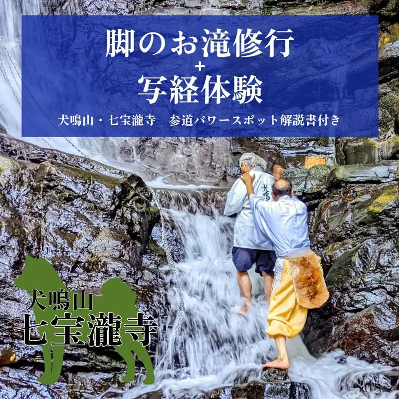 犬鳴山・七宝瀧寺 脚のお滝修行＆写経体験＆参道パワースポット解説書・参道ガイド付き（2名様） 099H2080