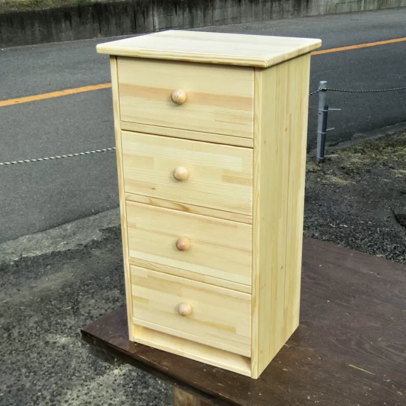 手作り木製 キャビネット4段 099H2151