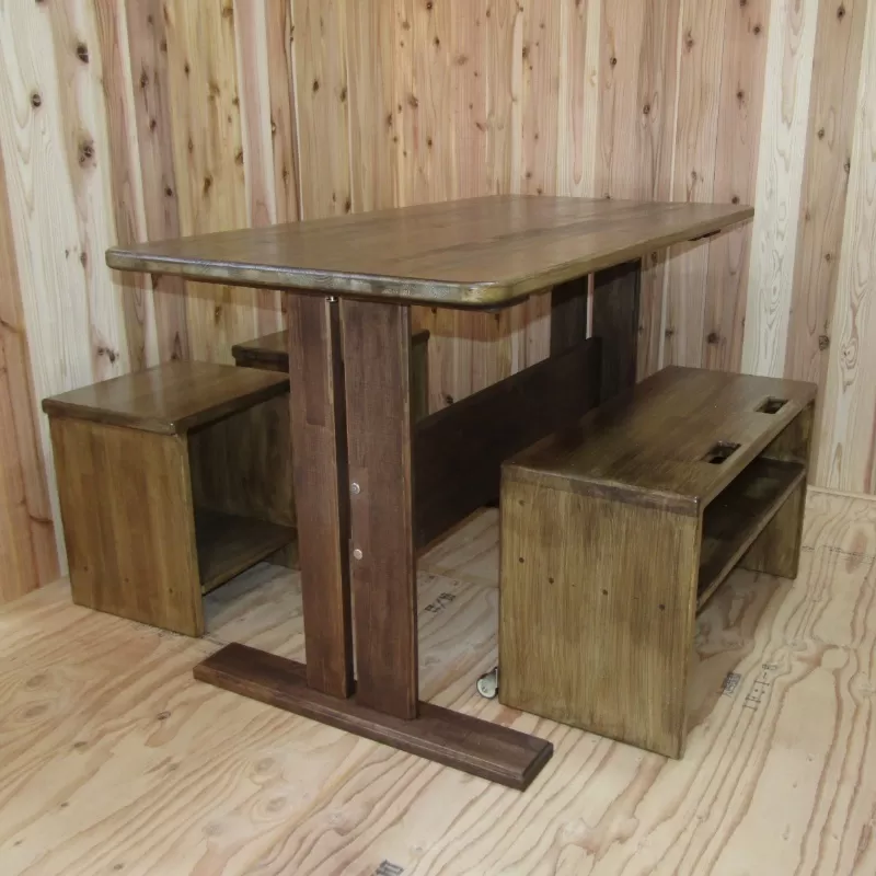 手作り木製ダイニングテーブルセットVer.１ 099H2167