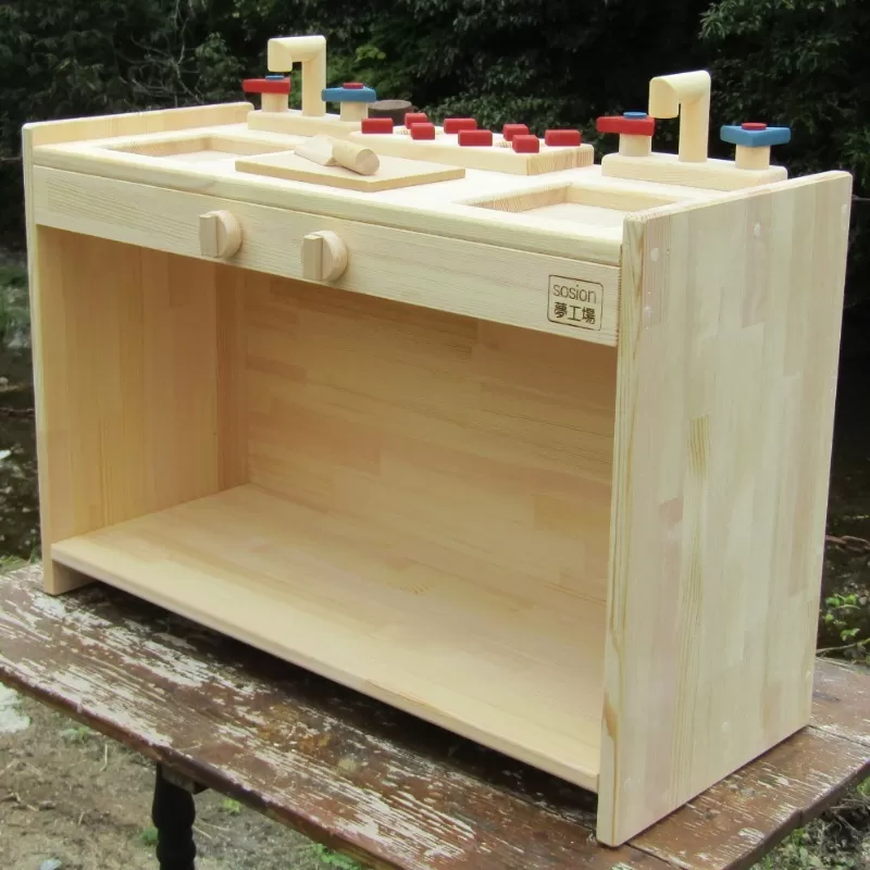 手作り木製 ままごとキッチン KBM-W 099H2207