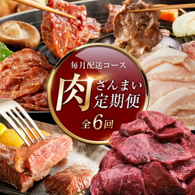 アキラ商店 肉三昧 プレミアム 定期便 全6回【毎月配送コース お楽しみ 焼肉 ていきびん 焼くだけ 小分け BBQ やきにく 数量限定】 G1811
