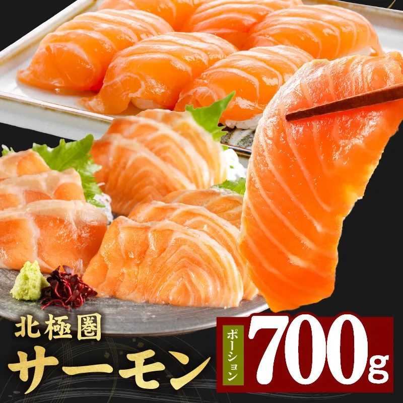 北極圏サーモン ポーション 700g【小分け 350g×2P 海鮮丼 人気 オススメ 小分け 冷凍 簡単調理 一人暮らし 東洋冷蔵】 010B1329