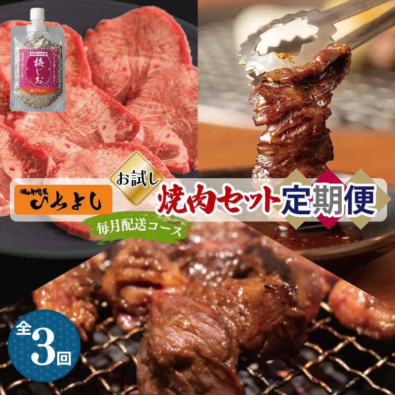 焼肉専門店厳選 人気 焼肉 定期便 全3回【毎月配送コース】 099Z133