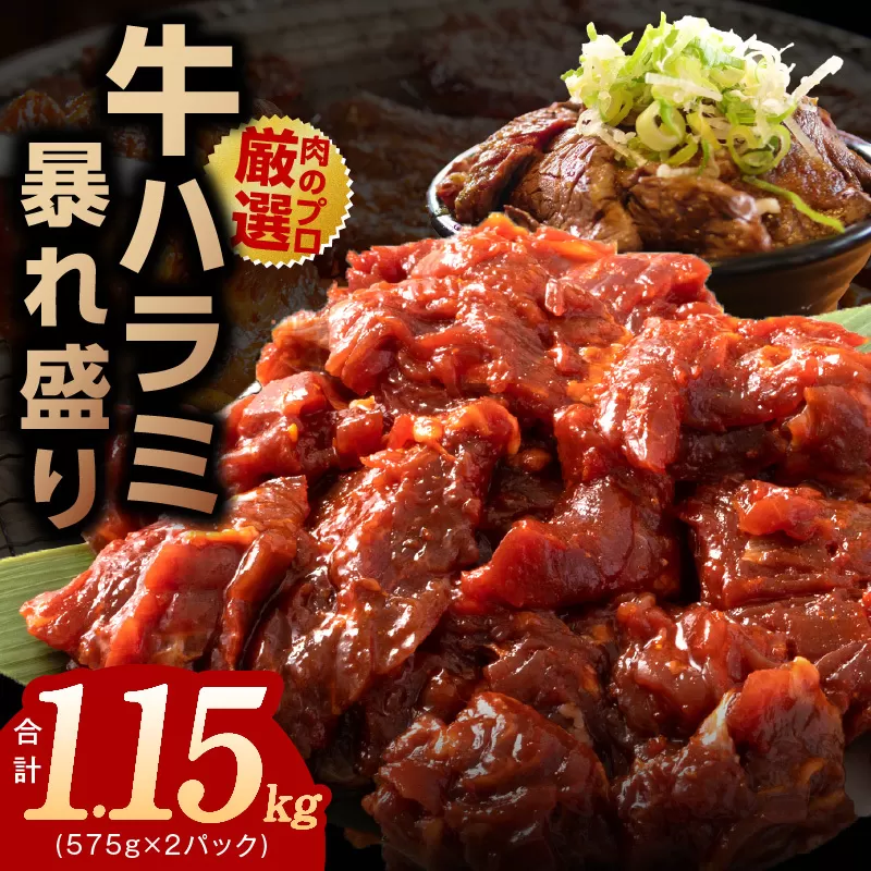 牛ハラミ 暴れ盛り 総量 1.15kg 小分け 牛肉 肉コンシェルジュ厳選 期間限定 099H2839