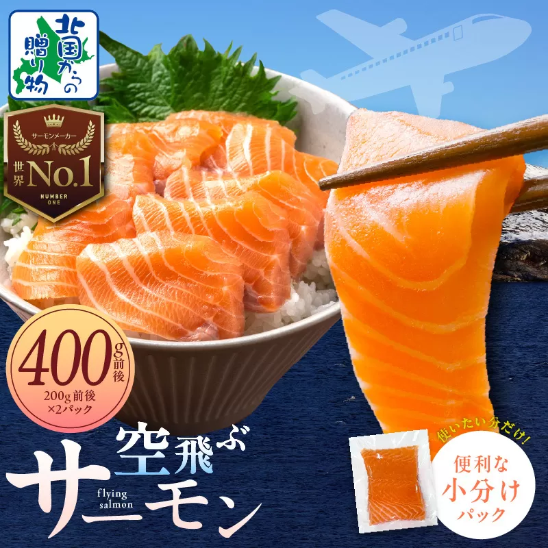 アトランティック サーモン 400g 小分け 200g×2パック【北国からの贈り物 刺身 海鮮丼 カルパッチョ ムニエル】 010B1647
