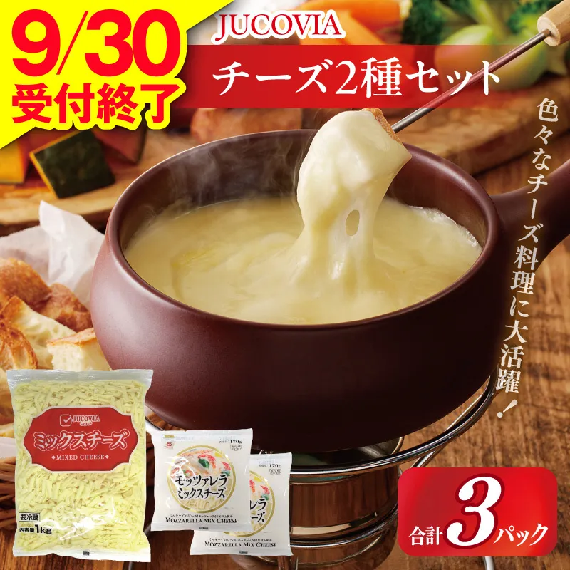 【9/30受付終了】JUCOVIA ミックスチーズ 1kg×1P・モッツァレラミックスチーズ 170g×2P【ムラカワチーズ 食べ比べ セット 詰め合わせ 小分け 普段使い 高評価 ちーず】 099H3528