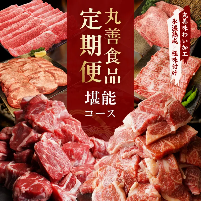 丸善食品 定期便 全6回 堪能コース【毎月配送コース 丸善味わい加工 牛肉 スライス すき焼き しゃぶしゃぶ 訳あり 不揃い ファミリー】 mrzZ010