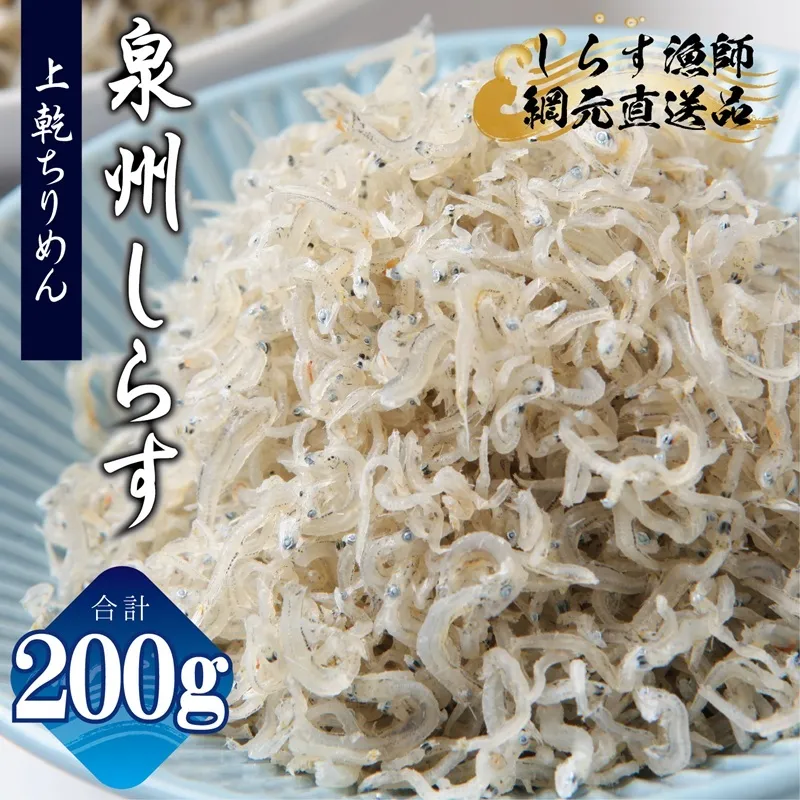 【お試し】しらす漁師が自らお届け！真面目漁師 濱ちゃんのこだわり 上乾ちりめんしらす 200g 小分け 100g×2P G2907