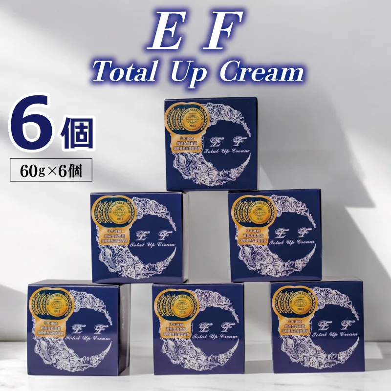 EF Total Up Cream 60g×6個 [総量360g オールインワン ゲルクリーム 化粧水 乳液 美容液 美容クリーム メイク下地 圧倒的企業努力] 099H3684-1