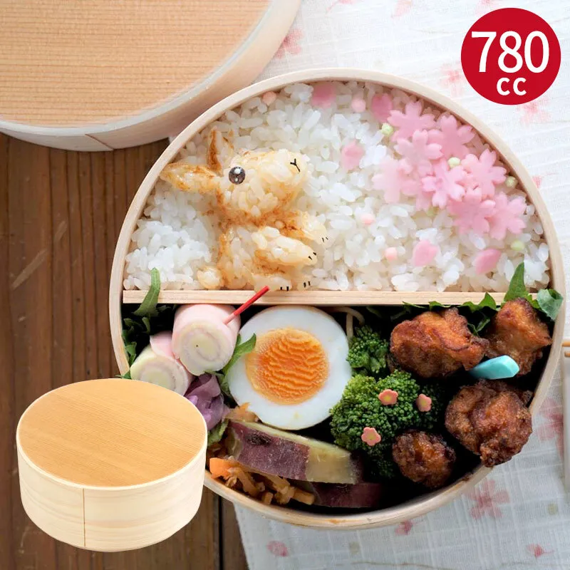 曲げわっぱ弁当箱 丸型 大 780cc 099H3582