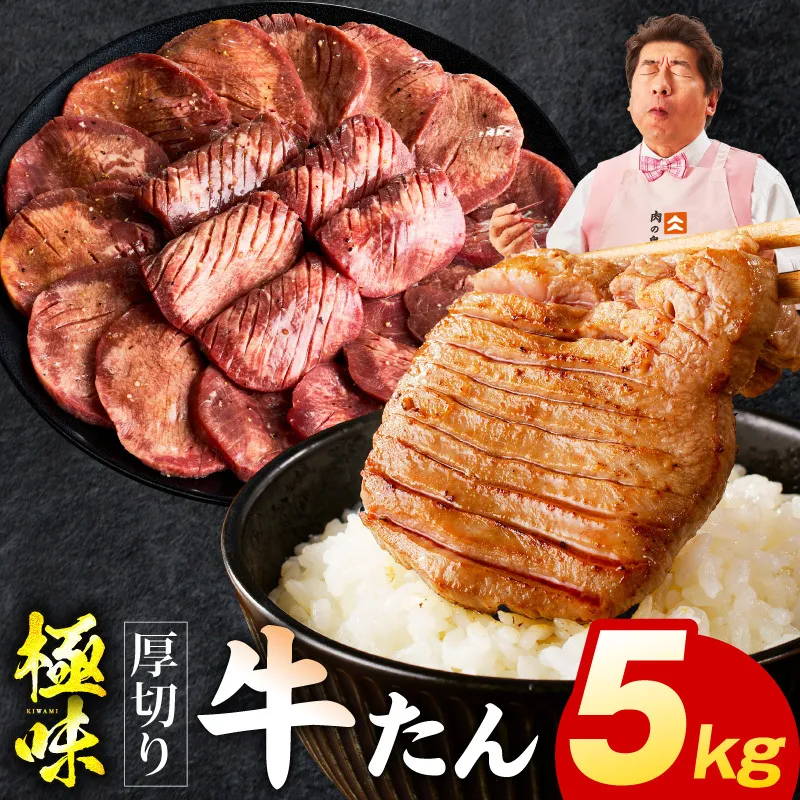 厚切り牛たん 5kg【氷温熟成×旨塩ダレ 味付き 訳あり サイズ不揃い 500g 小分け 焼くだけ 焼肉】 mrz0295