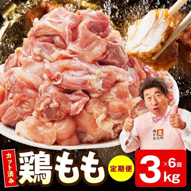 【カット済み】国産 鶏もも肉 定期便 3kg  全6回【氷温熟成×極味付け 小分け とり もも 簡単調理 唐揚げ 親子丼 家計応援 毎月配送コース】 mrzZ041