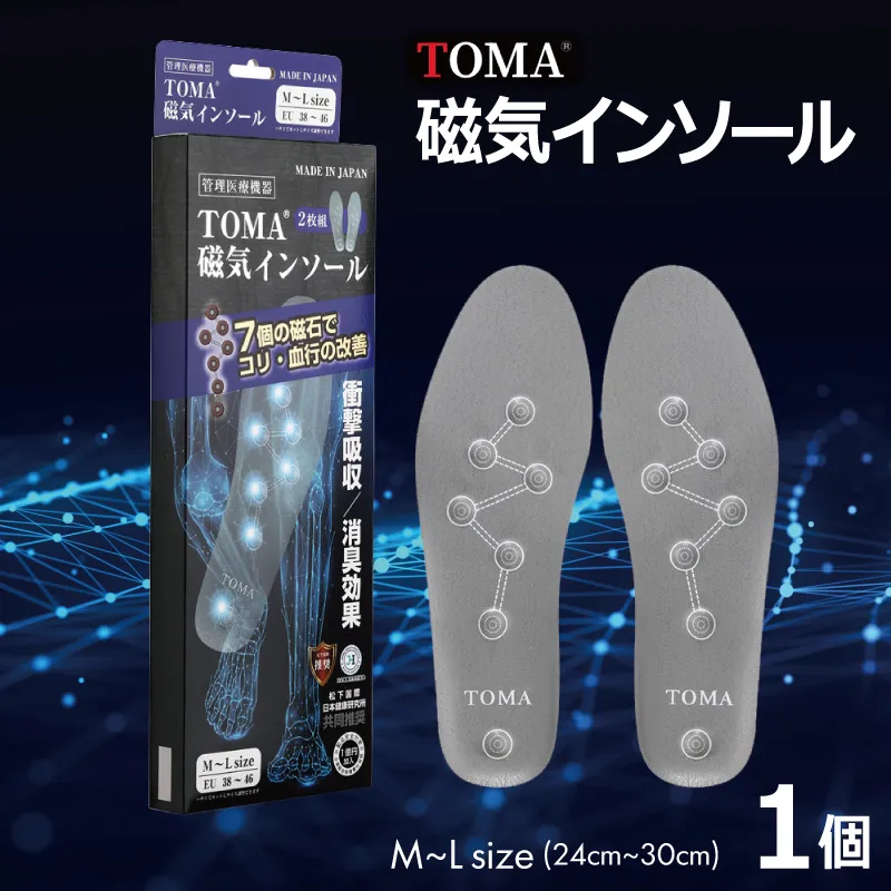 【スピード発送】TOMA磁気インソールM～Lsize（24cm～30cm） 030D245