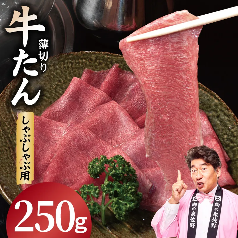 薄切り 牛タン しゃぶしゃぶ  鍋 小分け お試し少量パック（250g×1P） G5301