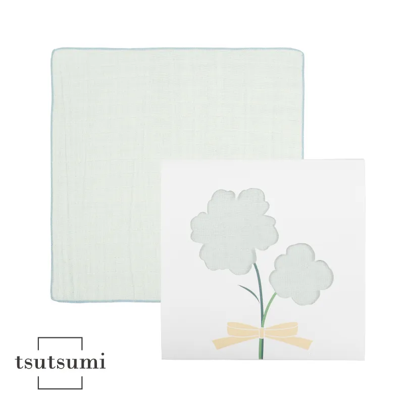 【スピード発送】tsutsumiハンカチ単品ハンカチギフト（ブルー）【ハンカチ 泉州タオル 普段使い ギフト 日用品 家族 はんかち】 G3810