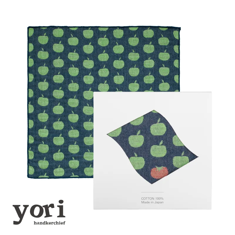【スピード発送】yoriハンカチ単品ハンカチギフト（リンゴとトマト）【ハンカチ 泉州タオル 普段使い ギフト 日用品 家族 はんかち】 G3961