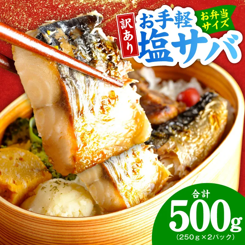 【お弁当サイズ】塩さば 500g（250g×2P）【生活応援 サバ 小分け 青魚 塩鯖 塩サバ 切身 塩焼き 焼きさば 焼き鯖 人気 冷凍 冷凍食品 おかず 惣菜 訳あり サイズ不揃い】 099H4469
