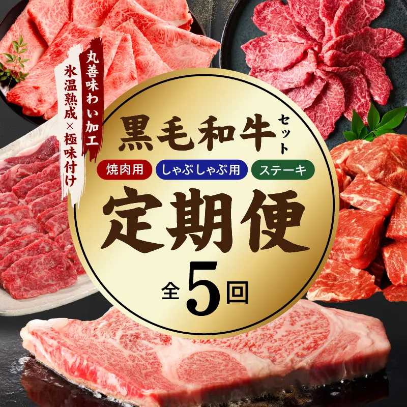 【定期便】黒毛和牛 定期便8万円コース【小分け 焼肉 しゃぶしゃぶ ステーキ 簡単調理 BBQ 牛肉 黒毛和牛 味付き】 mrzZ105