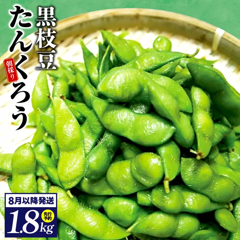 【畑から直送 朝採り】黒枝豆 1.8kg 【新鮮 野菜 泉佐野産 えだまめ やさい TONOファーム 高評価 数量限定 先行予約】 G1102