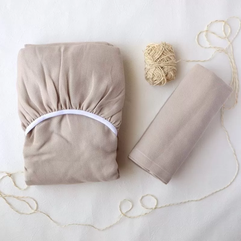 【tissu de coton/ハニカム織】泉州南部織 BED用シングルシーツ＆ピロー（BE） ＜スピード発送＞ 010B165