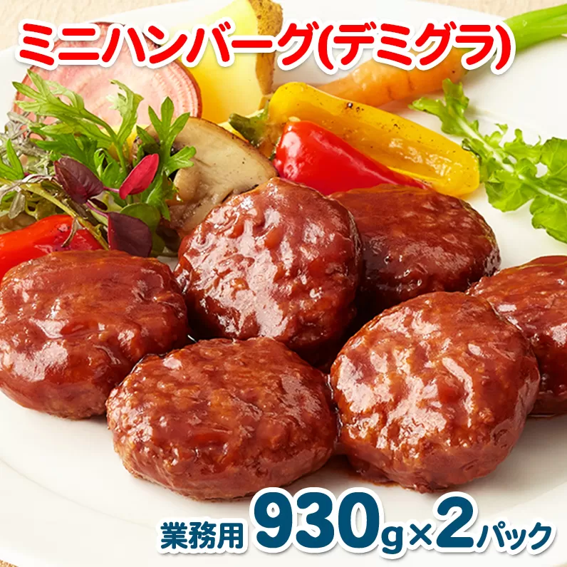 ミニハンバーグ（デミグラスソース） 60個以上（930g×2パック）【冷凍 惣菜 簡単調理 一人暮らし】 099H870