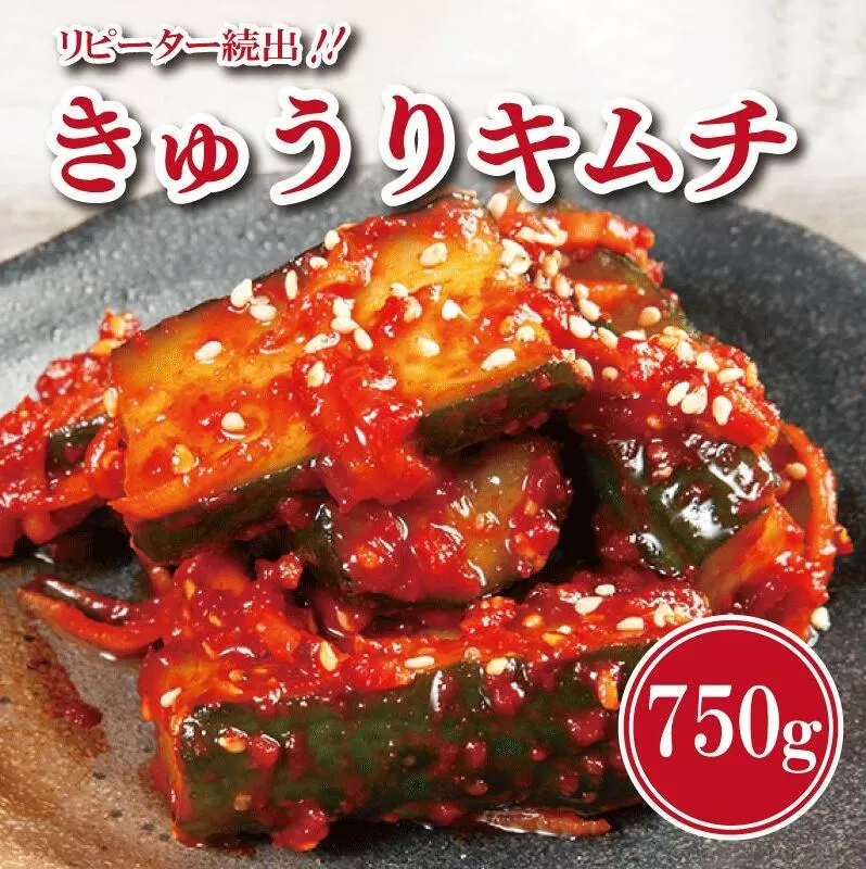 【リピーター続出！】こだわりきゅうりキムチ 750g【新鮮野菜 高評価 人気 惣菜 きむち 漬物 韓国グルメ おつまみ 家計応援】 099H3027