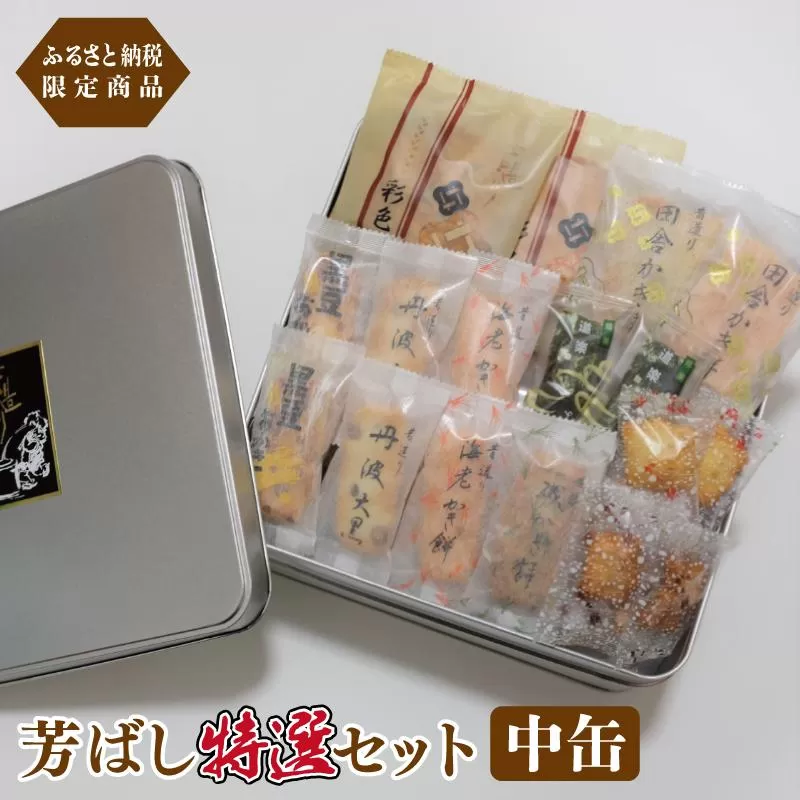 【創業80年】辻茂製菓 芳ばし特選セット中缶【ふるさと納税限定商品 昔造り 詰め合わせ 人気 おやつ おつまみ】