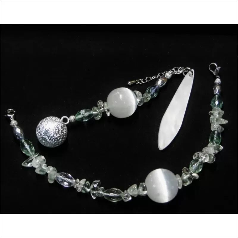 オリジナル根付・羽織紐セット 「岸辺に咲く花（Fleur de Rocaille）」【007B-080】