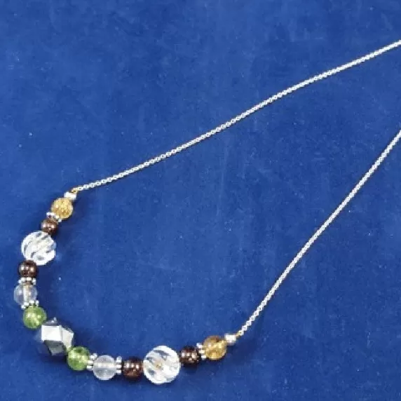 天然石ネックレス 「星を胸に」【007C-053】