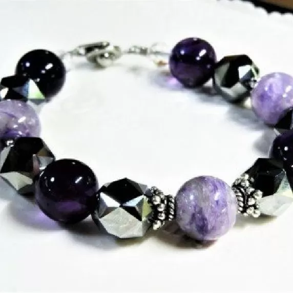 天然石ブレスレット 「シャドームーン」【007A-031】