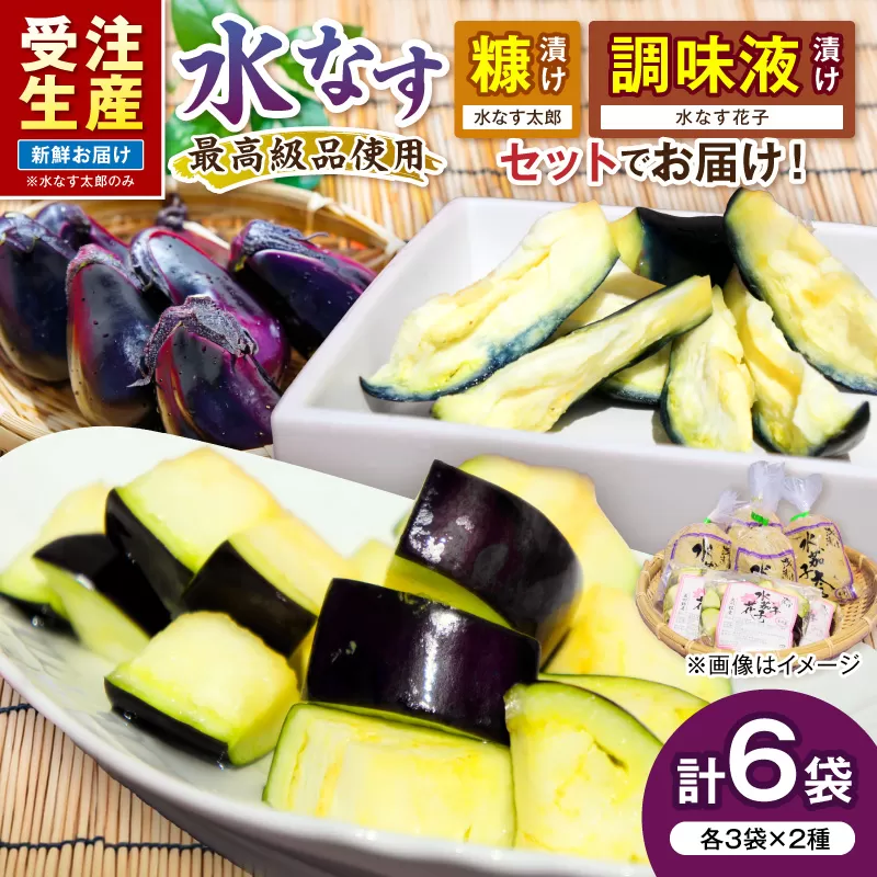 泉南銘産 水なすペアセット 太郎＆花子 計6個【042D-016】