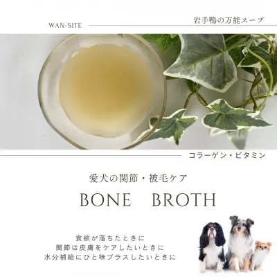 【無添加・ドッグフード】 鴨のボーンブロス レトルト スープ 480ml (160ml×3袋) | win-site | 国産 手作り 無添加 わんちゃん 犬 ペットフード おやつ ペット用品 ペット ヘルシー 高タンパク 人気 ご褒美 鴨 | 大阪府 能勢町 送料無料