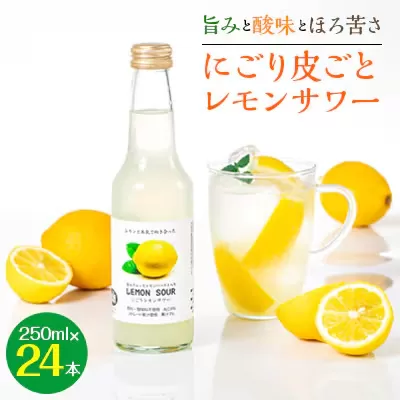 《旨みと酸味とほろ苦さ》 にごり皮ごとレモンサワー 250ml × 24本