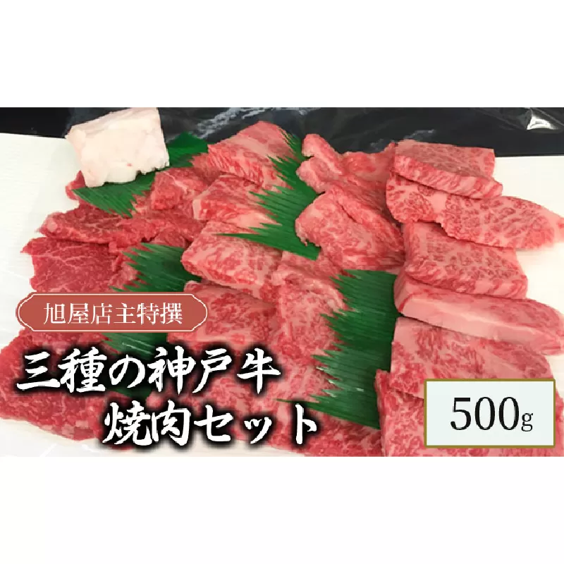 旭屋特撰　三種の神戸牛焼肉セット　500g