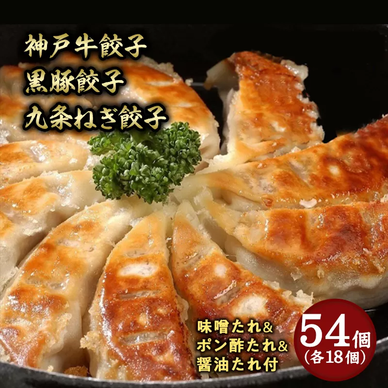 芦屋 伊東屋謹製「神戸牛餃子・黒豚餃子・九条ねぎ餃子」各1折セット (たれ付) [お中元 到着目安7月下旬][ぎょうざ ギョーザ 中華 点心 惣菜 簡単 おうち おかず おつまみ 牛肉 鹿児島県産 豚肉 九条葱 ジューシー 肉汁 冷凍 食べ比べ イトー屋 お取り寄せ ギフト お中元 お歳暮